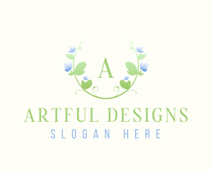 Water Color Art Flower logo design