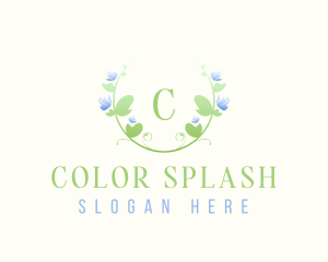 Water Color Art Flower logo design