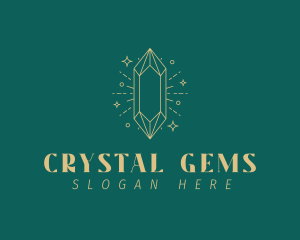 Gold Magical Crystal  logo design