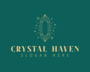 Gold Magical Crystal  logo design