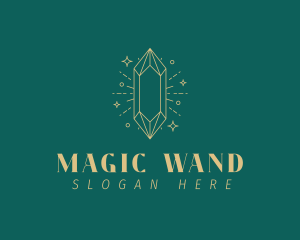 Gold Magical Crystal  logo design