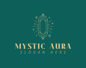 Esoteric - Gold Magical Crystal logo design