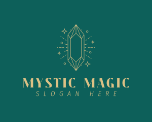 Gold Magical Crystal  logo design