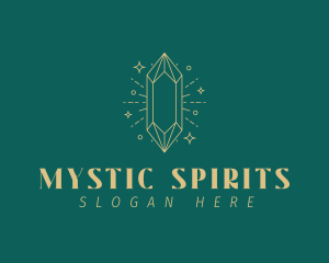 Gold Magical Crystal  logo design