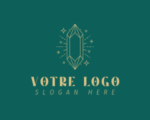 Golden - Gold Magical Crystal logo design