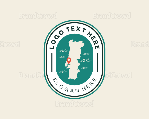 Portugal Country Map Logo