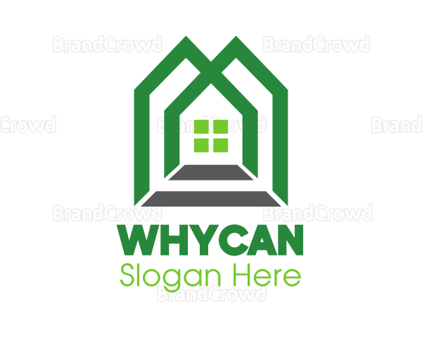 Green Shape House Logo