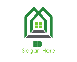 Green Shape House Logo