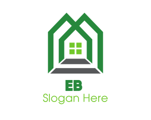Broker - Green Shape House logo design