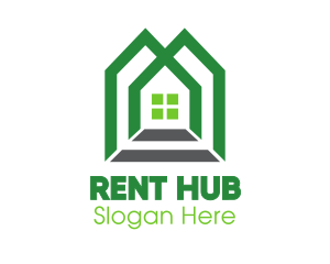 Green Shape House logo design