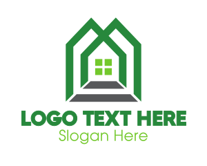 Green Shape House Logo