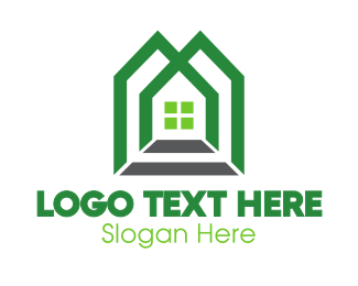 Green Shape House Logo