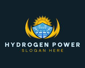 Solar Power Electricity logo design