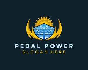 Solar Power Electricity logo design