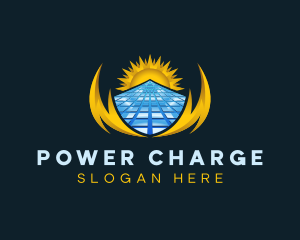 Solar Power Electricity logo design