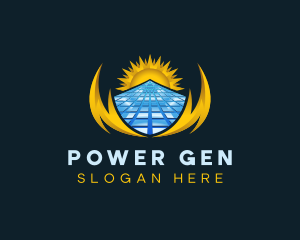 Generator - Solar Power Electricity logo design