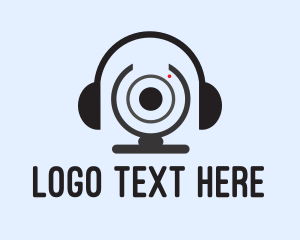 Online Stream - Webcam Headset Gadget logo design