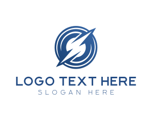 Power - Electrician Lightning Bolt logo design