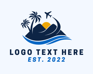 Travel - Summer Ocean Mountain logo design