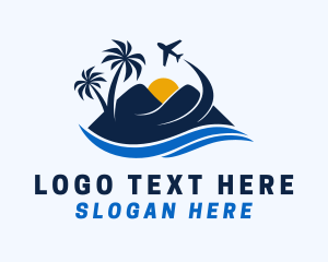 Summer Ocean Mountain Logo