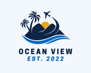 Summer Ocean Mountain logo design