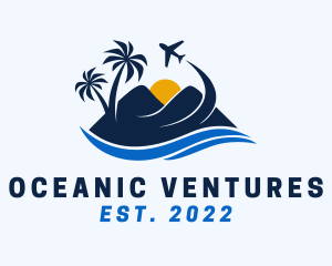 Summer Ocean Mountain logo design