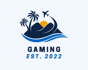 Beach - Summer Ocean Mountain logo design