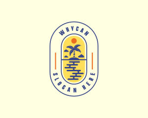 Surf - Tropical Island Holiday logo design