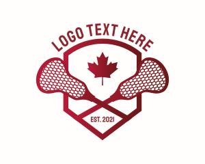 Lacrosse Ball - Canada Lacrosse Badge logo design