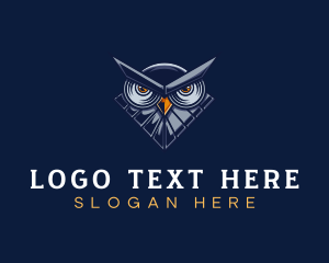 Brown Bird - Owl Wildlife Aviary logo design