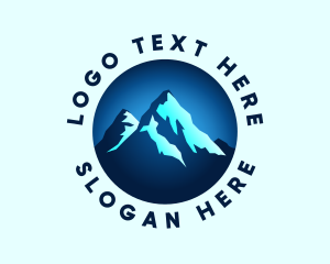 Valley - Blue Mountain Peak logo design