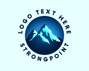 Himalayas - Blue Mountain Peak logo design