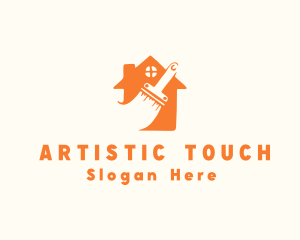 House Paint Brush logo design