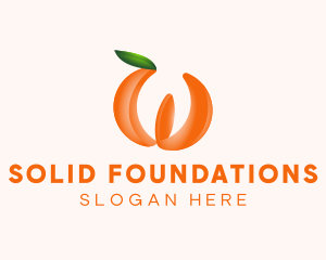 Orange Fruit Business Logo