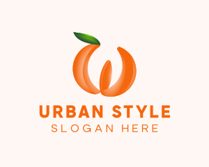 Eco - Orange Fruit Business logo design