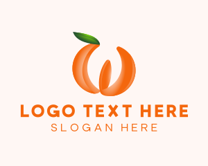 Orange Fruit Business Logo