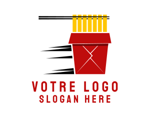 Delivery - Noodle Food Delivery logo design