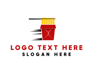 Food Trailer - Noodle Food Delivery logo design