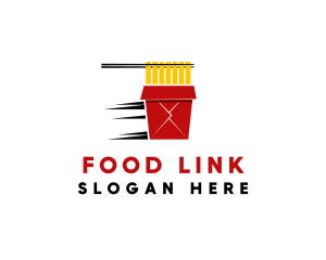 Noodle Food Delivery logo design