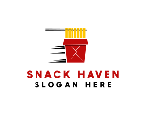 Noodle Food Delivery logo design