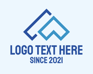 Contractor - Blue Roofing Contractor logo design