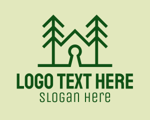 Mountaineering - Forest Home Keyhole logo design