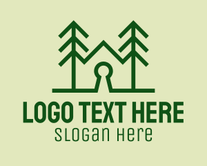 Natural Park - Forest Home Keyhole logo design