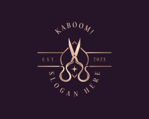 Elegant Scissors Shears Logo
