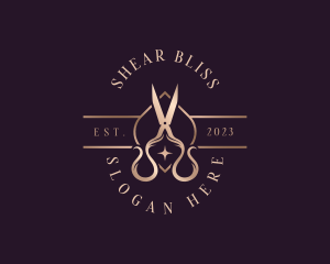 Elegant Scissors Shears logo design