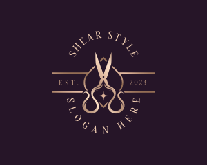 Elegant Scissors Shears logo design