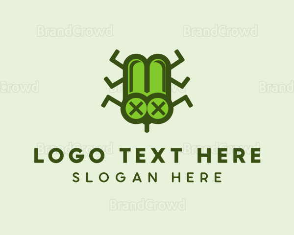 Dead Bug Insect Logo