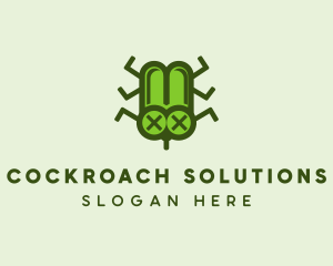 Cockroach - Dead Bug Insect logo design