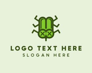Cyber Crime - Dead Bug Insect logo design