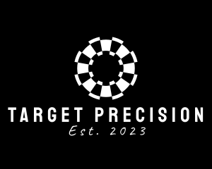 Modern Dartboard Target logo design